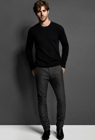 Dark Grey Trousers for men by AlphaMen Clothing