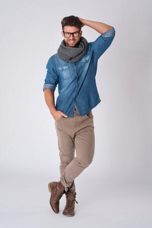 Beige Trousers for men by AlphaMen Clothing