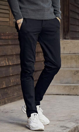 Matte Black trousers for men by AlphaMen Clothing