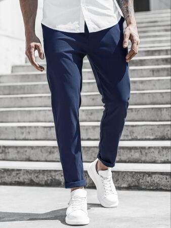 Navy Blue Trousers for men by AlphaMen Clothing